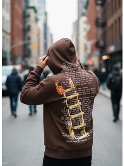 Brown Hoodie Travis Scott Hoodie Real Cactus Jack Travis Scott Astro  Nomical Fortnite Bleached Hoodie
