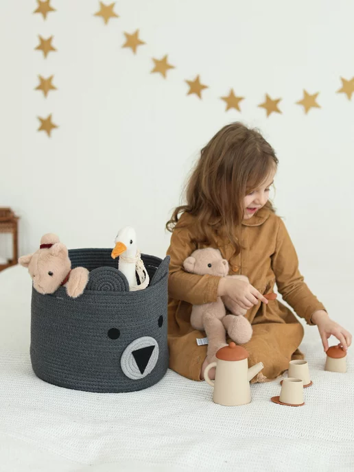 Craft Land Корзина для игрушек, серый, фото 3