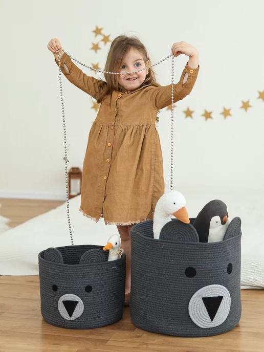 Craft Land Корзина для игрушек, серый, фото 6