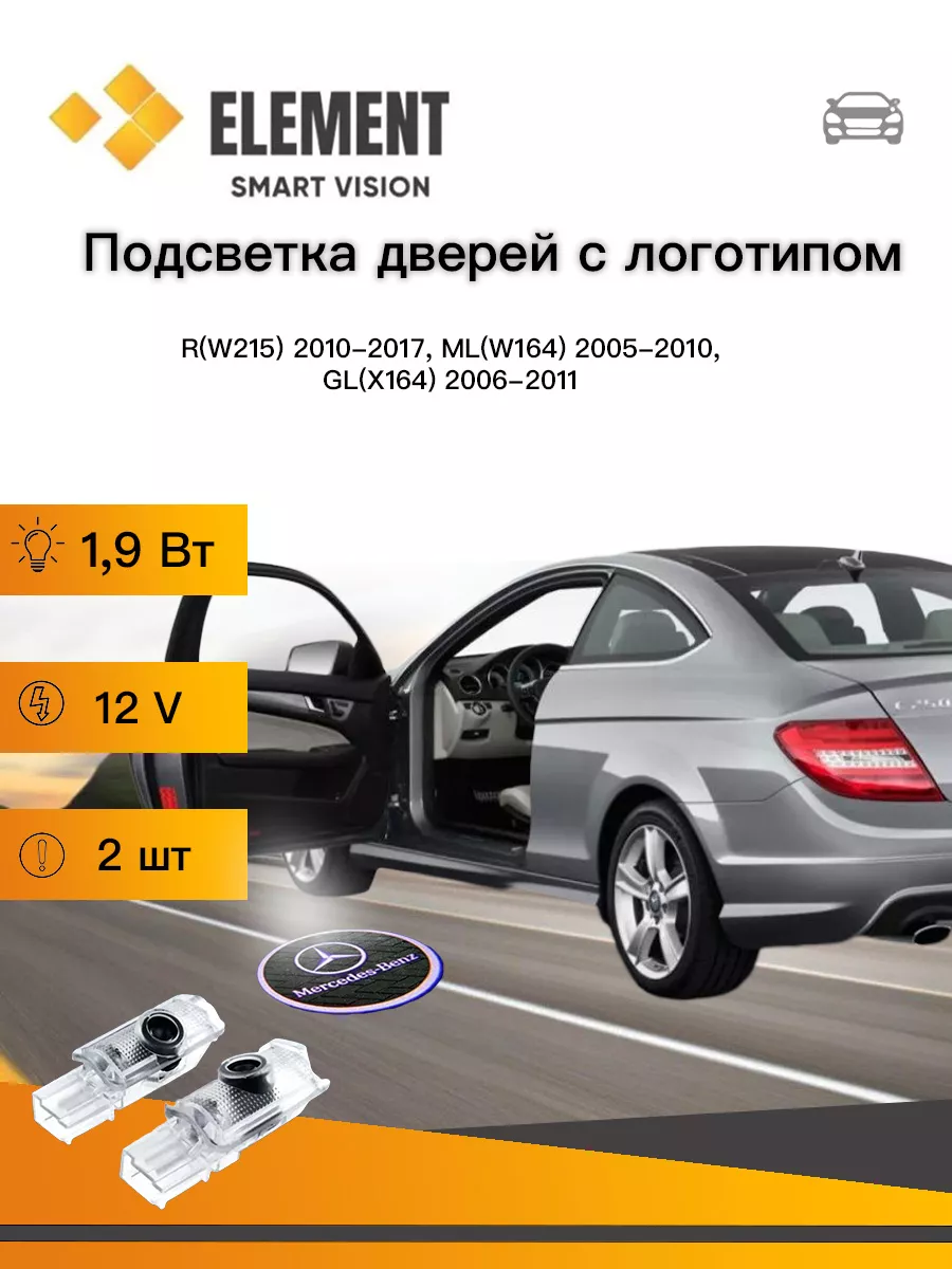 Подсветка в штатное место двери для Mersedes-Benz ELEMENT Автосвет  187668255 купить за 441 ₽ в интернет-магазине Wildberries