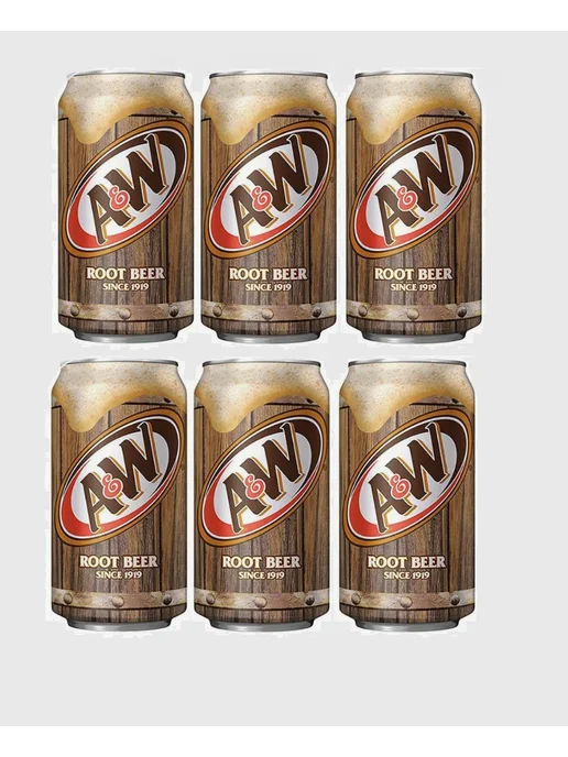 A&W Безалкогольный газированный напиток, Root Beer, 355 мл, фото 2