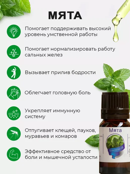 Фора Фарм Эфирное масло мяты 10 мл для свежести и ухода, 10 мл, фото 2