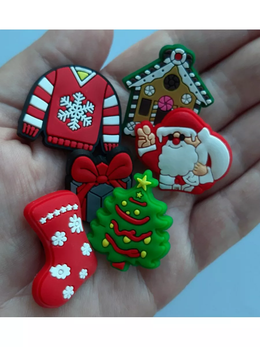 Jibbitz новогодние украшения...