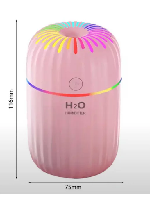 MigMax Увлажнитель воздуха H2O с подсветкой, розовый, фото 3