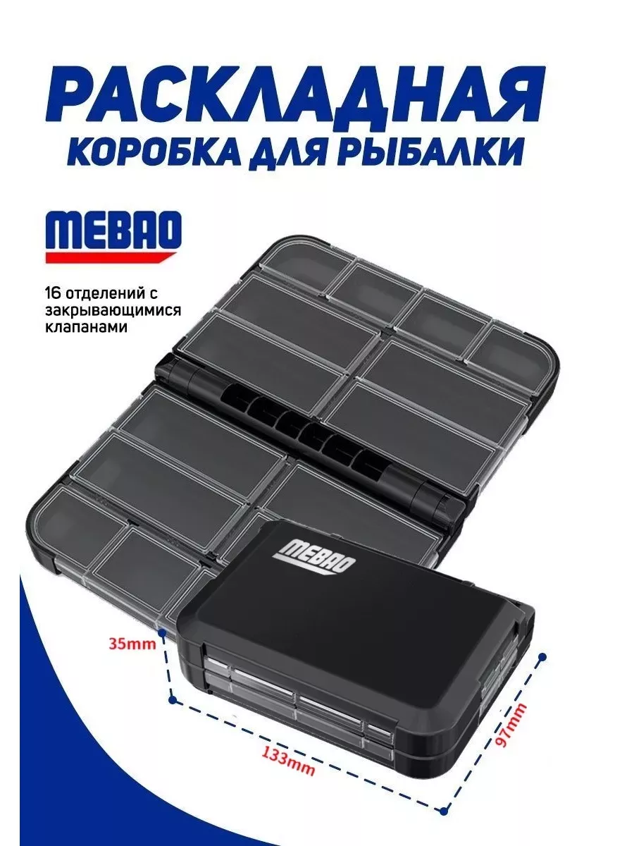 Раскладная коробочка для рыболовных расходников и мелочей