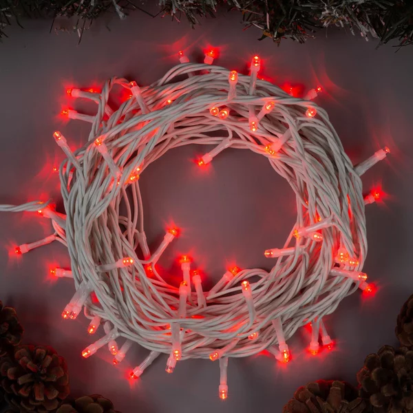 Гирлянда уличная Нить 10 м, IP44, белая нить, 100 LED