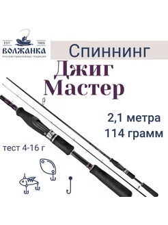 Спиннинг Джиг-Мастер тест 4-16гр 2.1м Волжанка 188024539 купить за 3 409 ₽ в интернет-магазине Wildberries