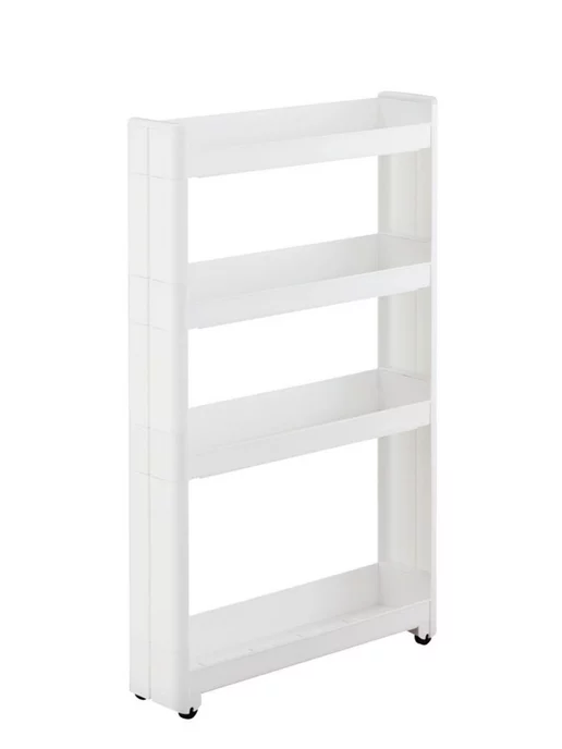 Sanada Узкая этажерка для ванной и кухни на колесиках 45х10,5х66 см, 55x12.5x88.5 см, фото 4