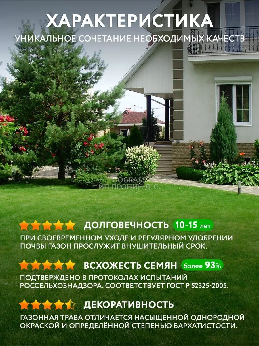 Газонная трава семена 1. 75 кг многолетняя Seeds 188063428 купить за 3 167  ₽ в интернет-магазине Wildberries