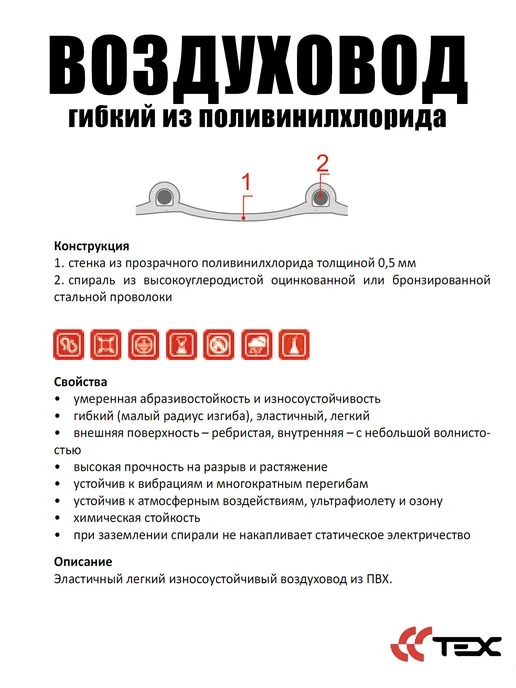 Завод ТЕХ Воздуховод из поливинилхлорида (ПВХ) d32мм (10 метров), 10 м, фото 3
