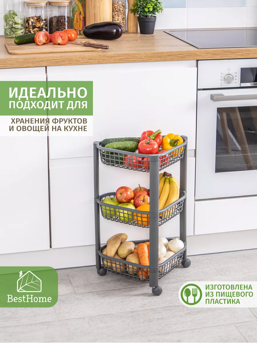 Этажерка пластиковая угловая BestHome 188102719 купить за 650 ₽ в  интернет-магазине Wildberries