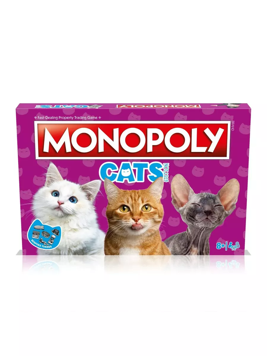 Настольная игра Монополия Cats на английском языке MONOPOLY 188121698  купить за 5 981 ₽ в интернет-магазине Wildberries