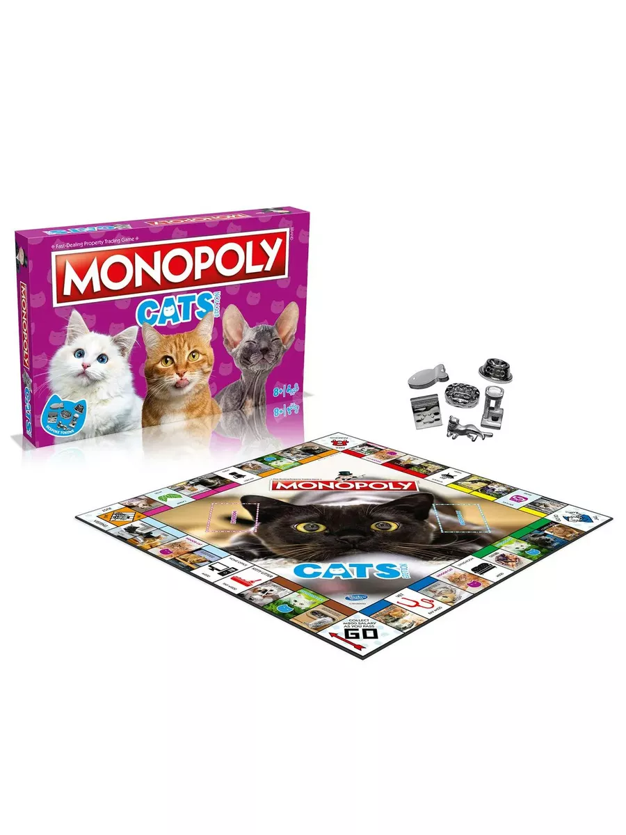 Настольная игра Монополия Cats на английском языке MONOPOLY 188121698  купить за 5 981 ₽ в интернет-магазине Wildberries