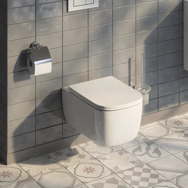 Фото товара на маркетплейсе wildberries Унитаз подвесной безободковый с сиденьем микролифт