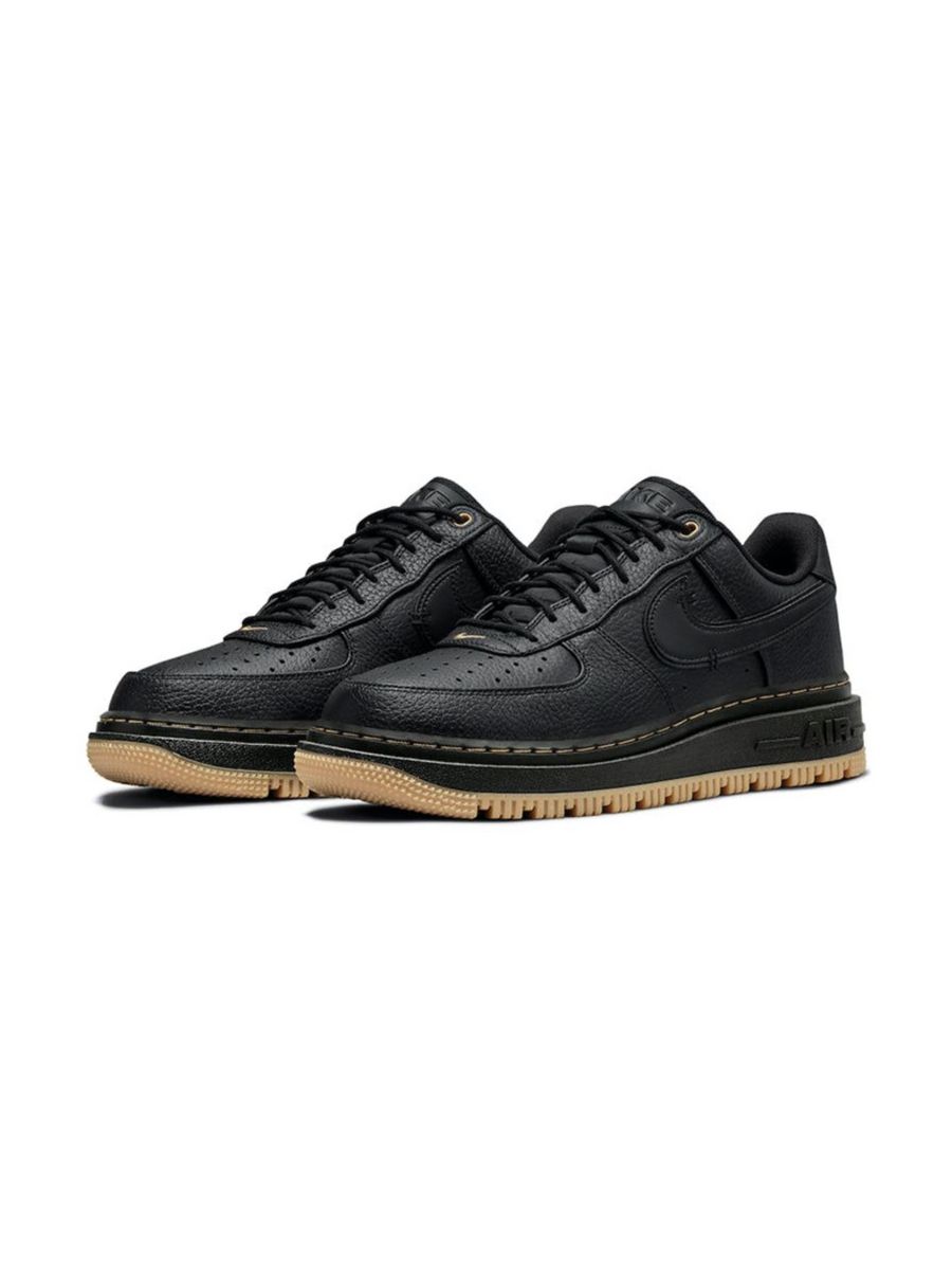 Обувь ник. Nike Air Force 1 Luxe Black Gum. Кроссовки найк Люкс. Airforce Lux Black.