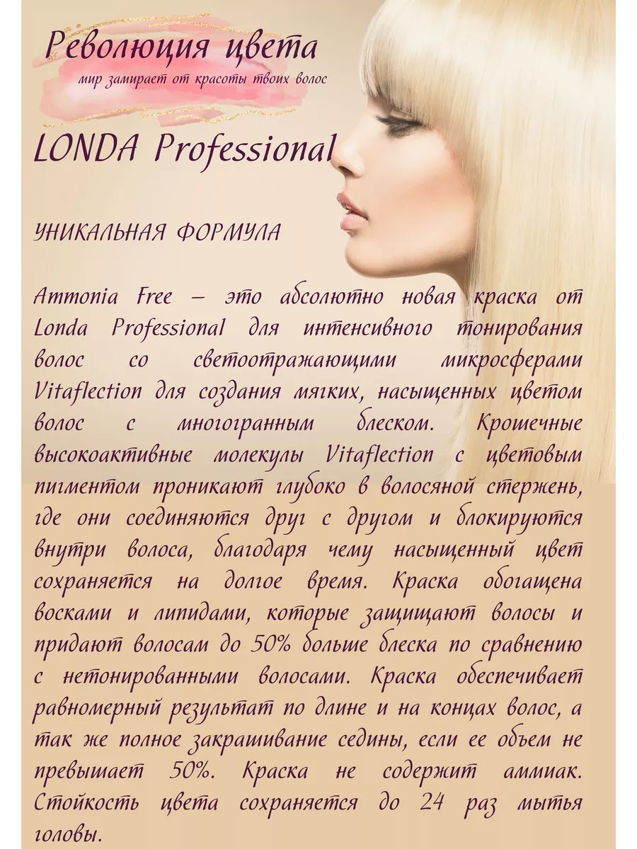 Londa Color Tune экспресс-тонер для волос Палитра профессиональных красок для волос