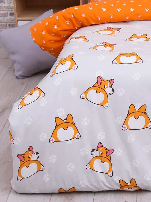 Uniqcute Пододеяльник из поплина Евро (200х215см), белый, фото 3