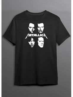 Футболка чёрная с принтом Metallica хлопок 100% CherryPie2 188352129 купить за 917 ₽ в интернет-магазине Wildberries