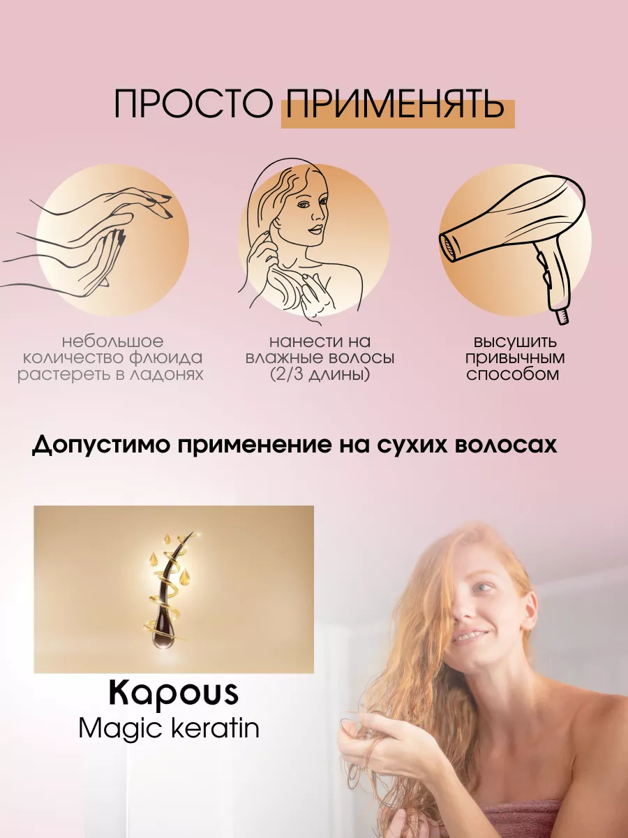 Kapous Professional Флюид для секущихся кончиков волос с кератином