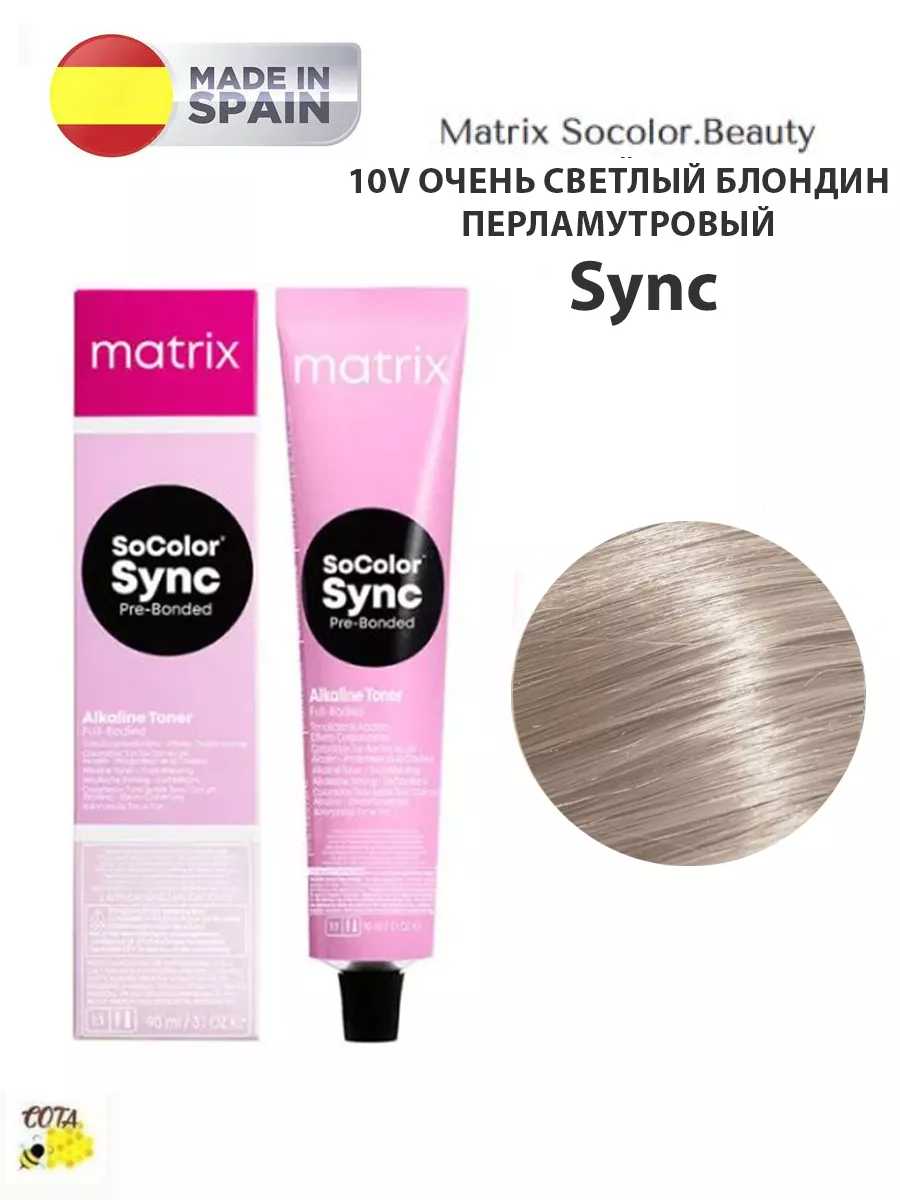 Matrix SoColor SYNC 10V тонер без аммиака 90мл Matrix 188415268 купить за  679 ₽ в интернет-магазине Wildberries