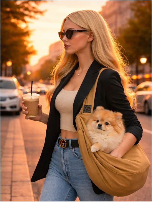 FRIENDS COMPANY Сумка слинг для собак мелких и средних пород и кошек, вариант, фото 2