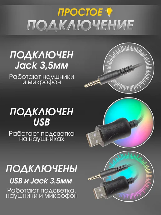 ONIKUMA Игровые наушники с микрофоном и подсветкой X22 3.5мм USB, белый, фото 3