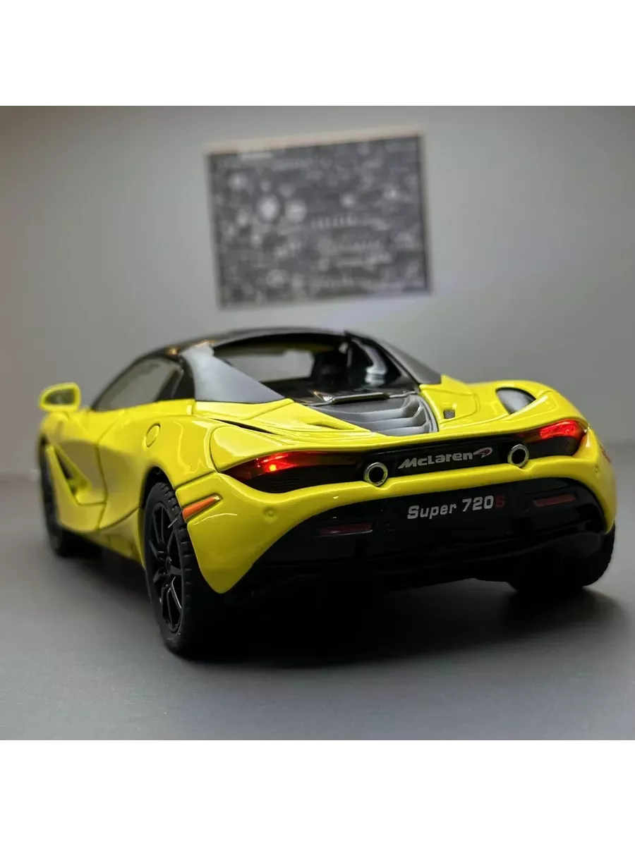 Машинка металлическая спорткар McLaren 720S Yellow 1:24 Элемент 188485253  купить за 1 942 ₽ в интернет-магазине Wildberries