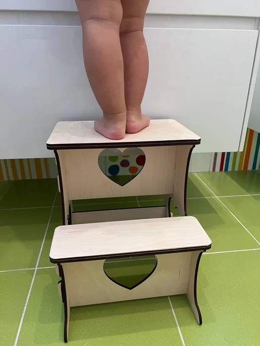 Wood Studio Детская ступенька стул стремянка подставка для ног, вариант, фото 3