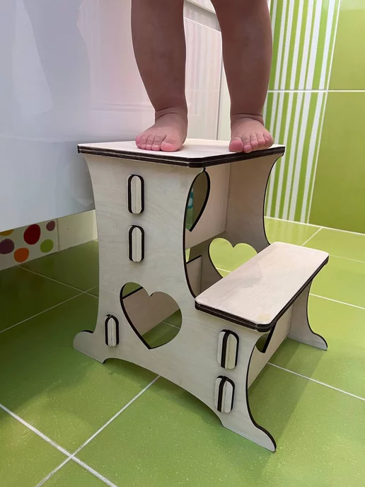 Wood Studio Детская ступенька стул стремянка подставка для ног, вариант, фото 4
