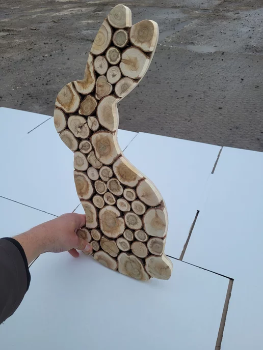 bazaltsite Панно из можжевельника заяц смотрит налево, вариант, фото 3