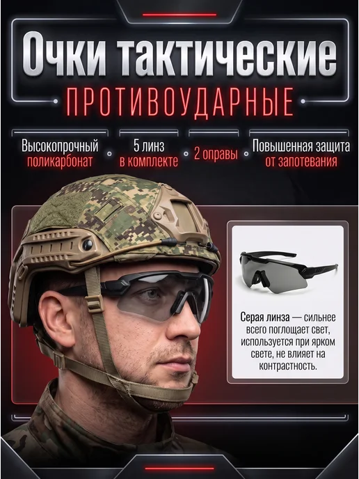 WoW Tactical Gear Очки тактические противоударные, вариант, фото 7