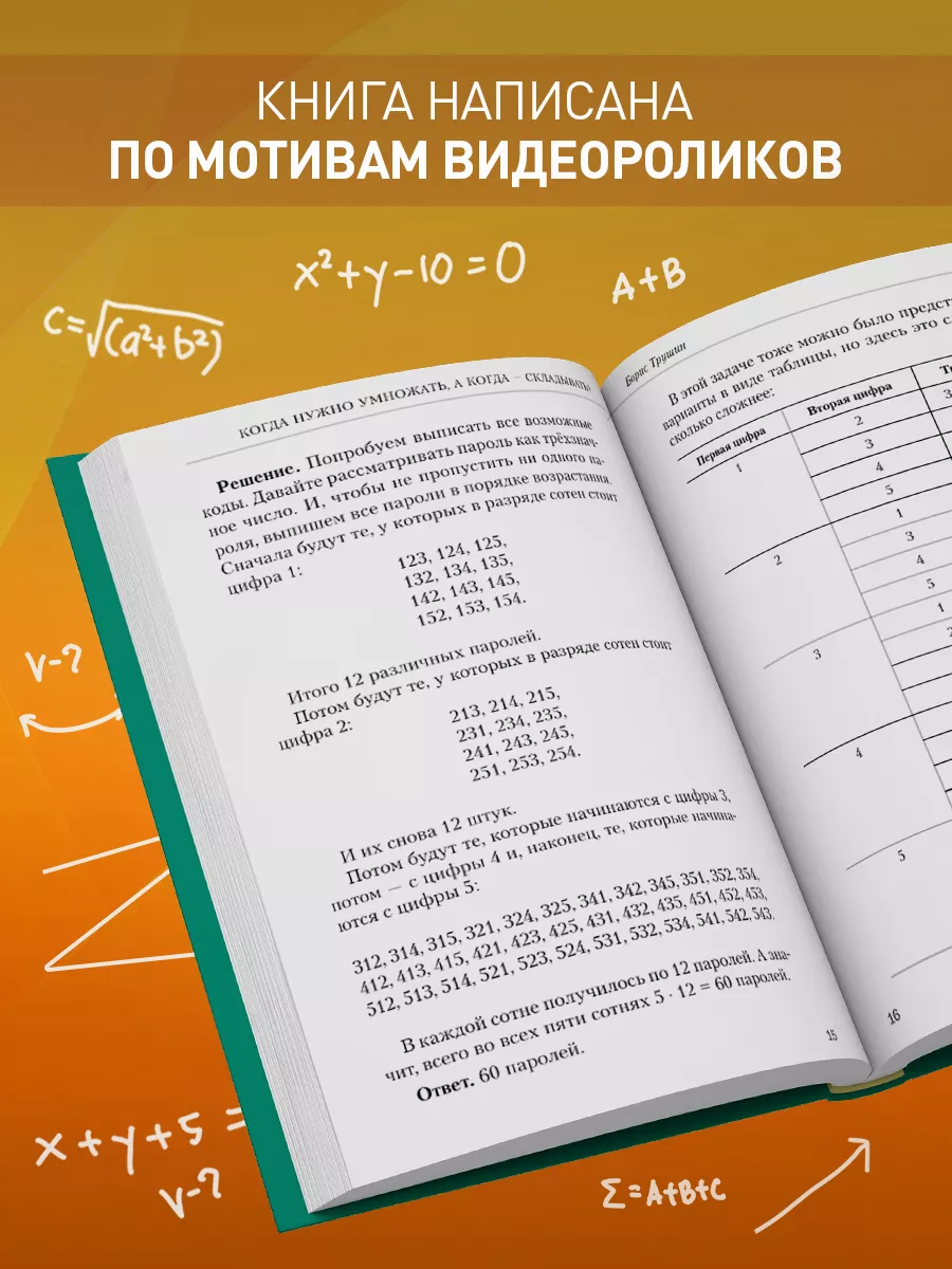 Математика с Борисом Трушиным. Комбинаторика Эксмо 188662028 купить за 477  ₽ в интернет-магазине Wildberries