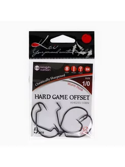 Крючки офсетные HARD GAME OFFSET, цвет BN, № 1 0, 5 шт KOI 188667349 купить за 177 ₽ в интернет-магазине Wildberries