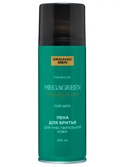 Пена для бритья для чувствительной кожи MegaGreen 200мл Organic Men 188675761 купить за 199 ₽ в интернет-магазине Wildberries