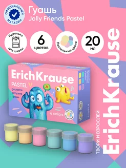 Гуашь Jolly Friends Pastel 6 цветов по 20 мл ErichKrause 188682155 купить за 266 ₽ в интернет-магазине Wildberries