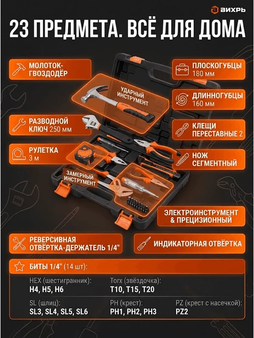Набор инструментов для дома мужской в чемодане — фото 4