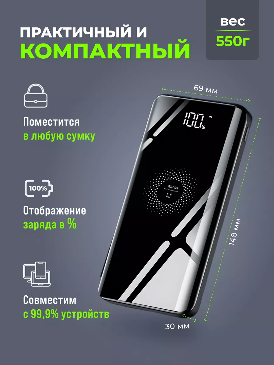 Power Bank Повербанк 30000mah Внешний аккумулятор SVD Holding 188718205  купить за 1 328 ₽ в интернет-магазине Wildberries