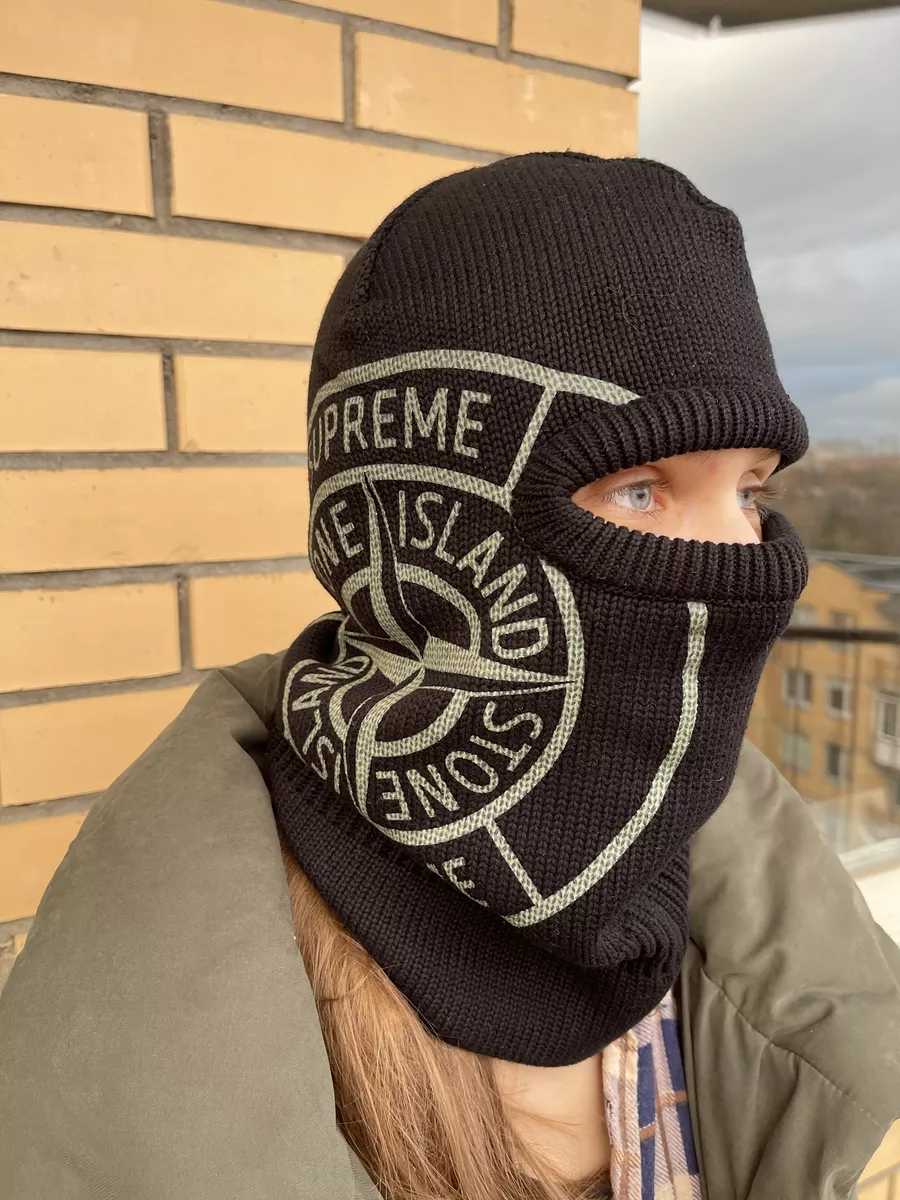 Балаклава Si x Supreme флуоресцентная Stone Island 188745337 купить за 3  654 ₽ в интернет-магазине Wildberries