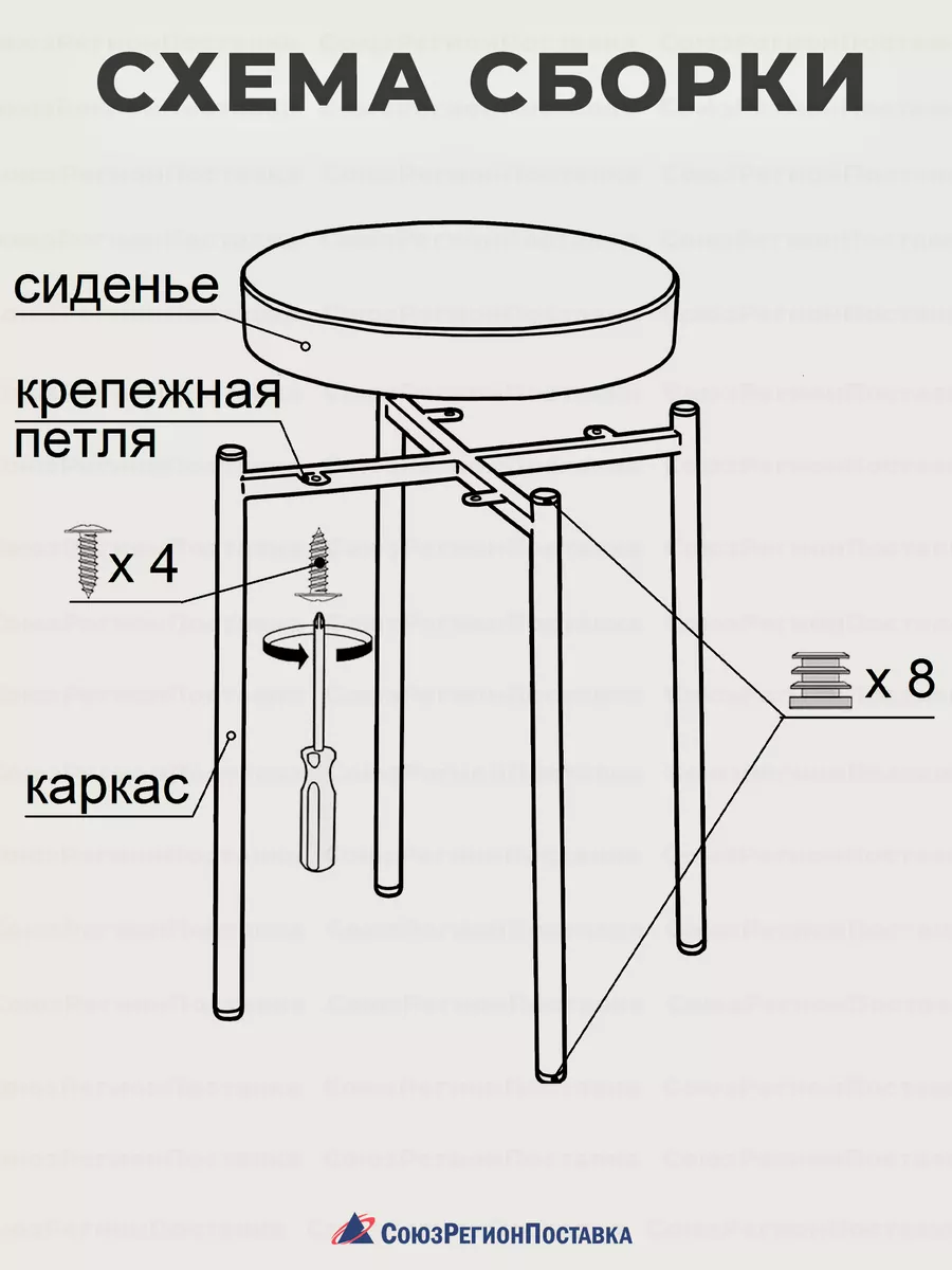 Складной табурет своими руками - чертежи с размерами