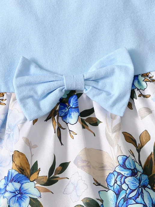 Micromoda kids luxury Костюм для новорожденной малышки нарядный на 1 год, голубой, фото 8