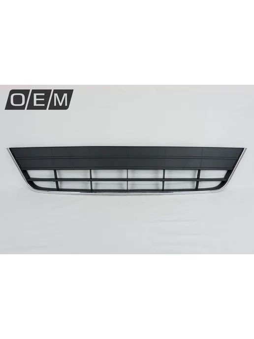O.E.M. Решетка в бампер нижняя Volkswagen Tiguan 2011-2016, черный, фото 2