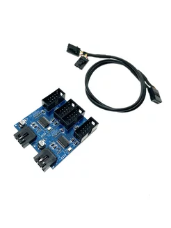 Переходник с материнской платы USB 2.0 10 pin на 4 x 10 pin Espada 188801152 купить за 825 ₽ в интернет-магазине Wildberries