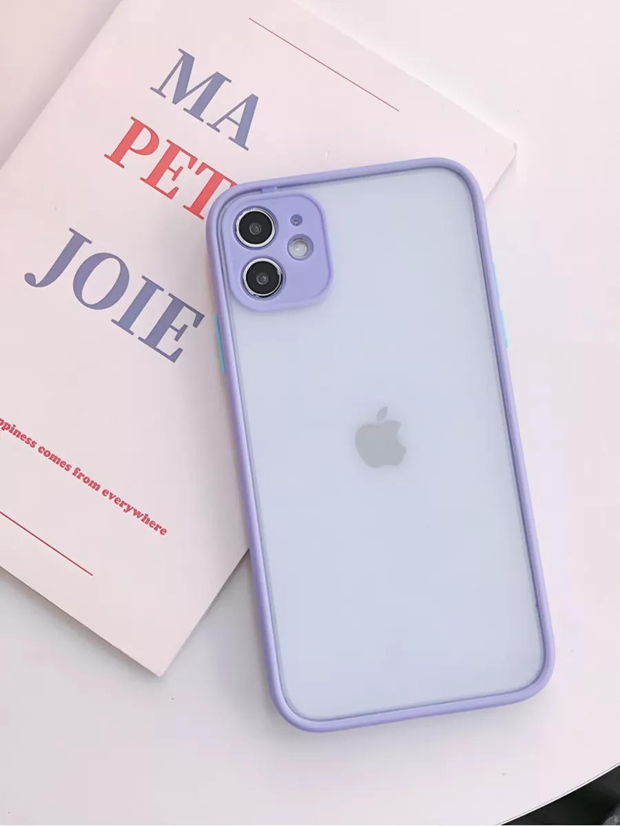 Противоударный матовый сиреневый чехол на iPhone 15 Plus coscas 188819784  купить за 110 ₽ в интернет-магазине Wildberries