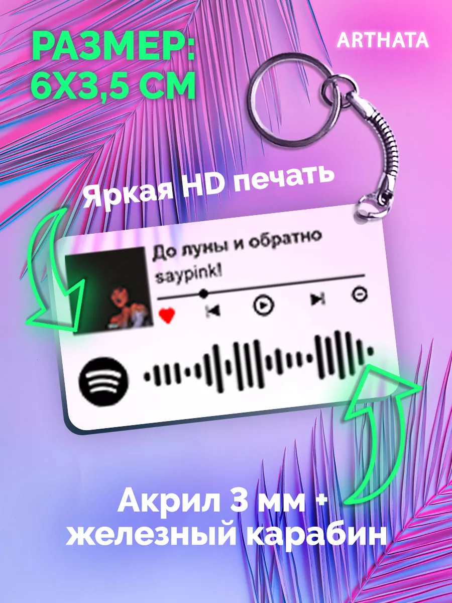 Спотифай Брелок Saypink - До луны и обратно Arthata-spotify постер Спотифай  постер 188879715 купить за 261 ₽ в интернет-магазине Wildberries