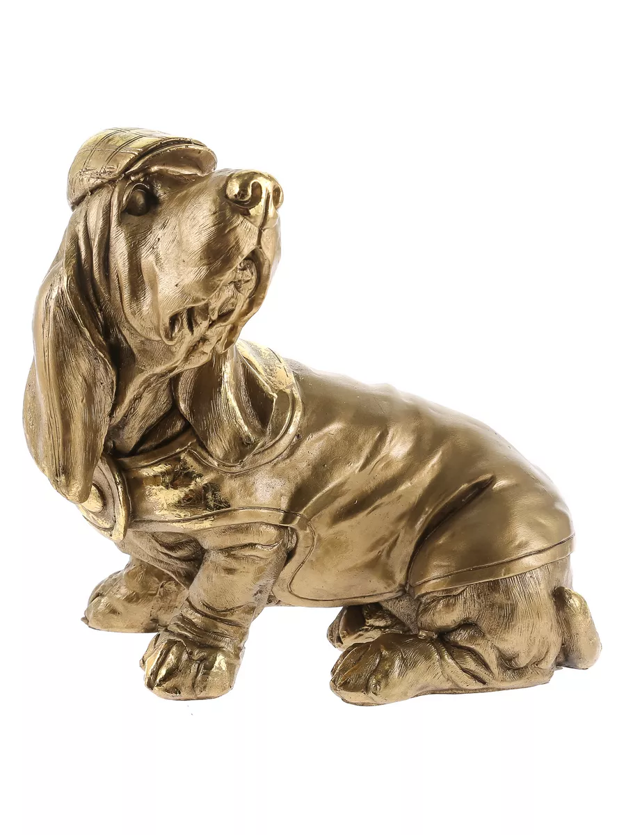 Скульптура интерьерная Собака такса в кепке Русь Великая 188912345 купить  в интернет-магазине Wildberries