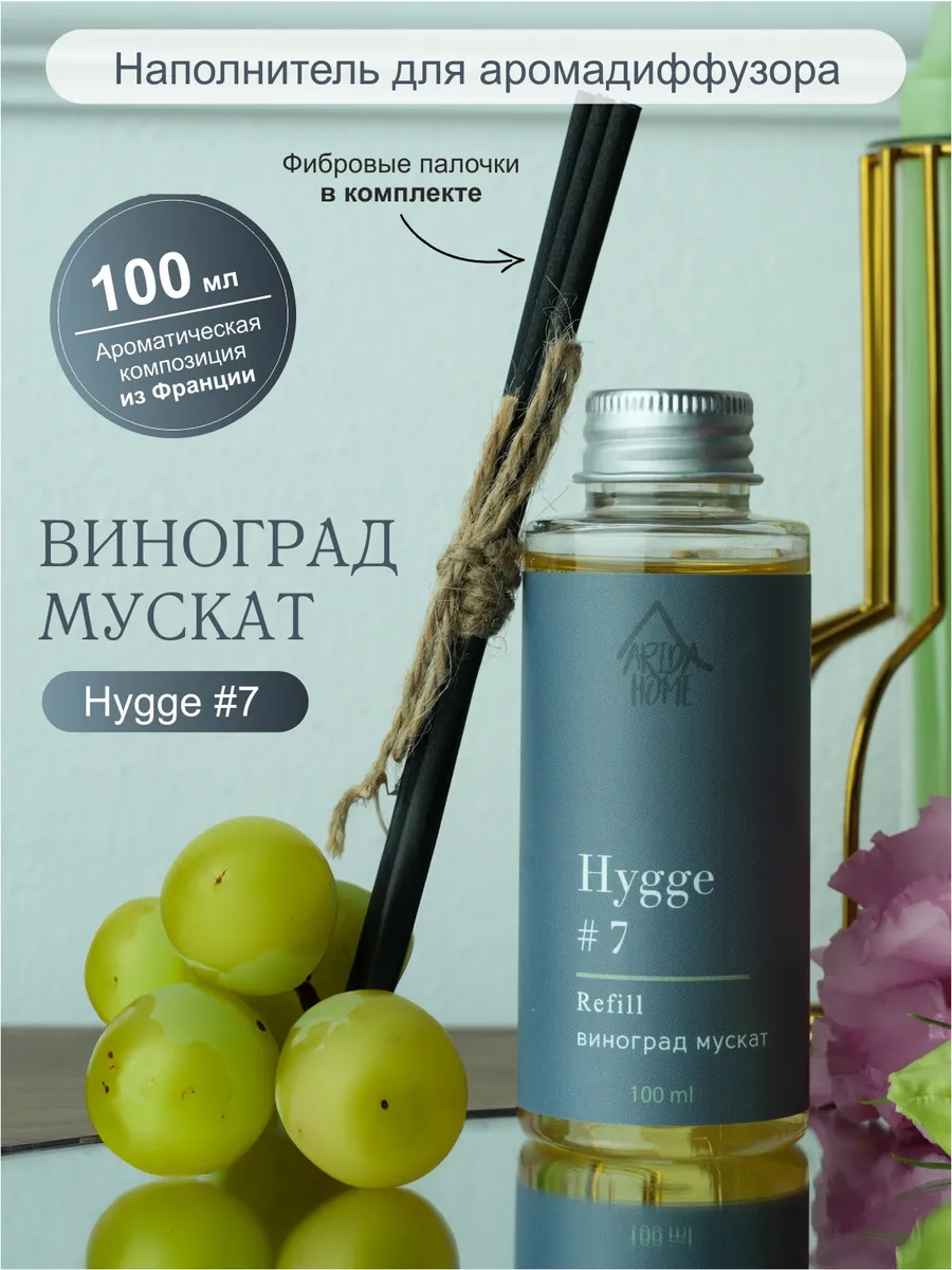 Диффузор для дома hygge наполнитель рефил Виноград Мускат ARIDA HOME  189010710 купить за 683 ₽ в интернет-магазине Wildberries