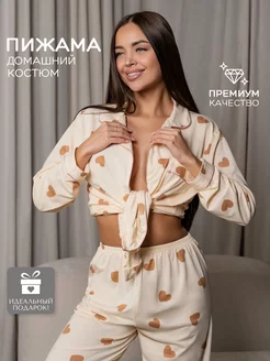 Пижама со штанами теплая трикотажная AVRORA.COSY 189084371 купить за 1 036 ₽ в интернет-магазине Wildberries