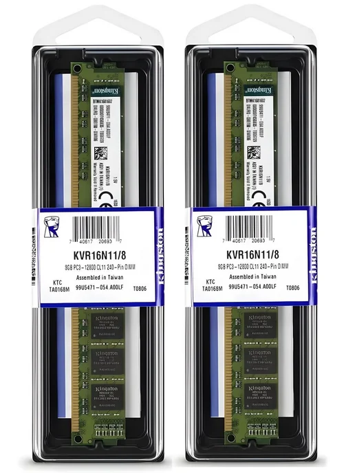 Kingston Оперативная память DDR3 16Gb (2*8Gb) 1600 MHz озу 2шт, 16 ГБ, 8 ГБ, фото 2