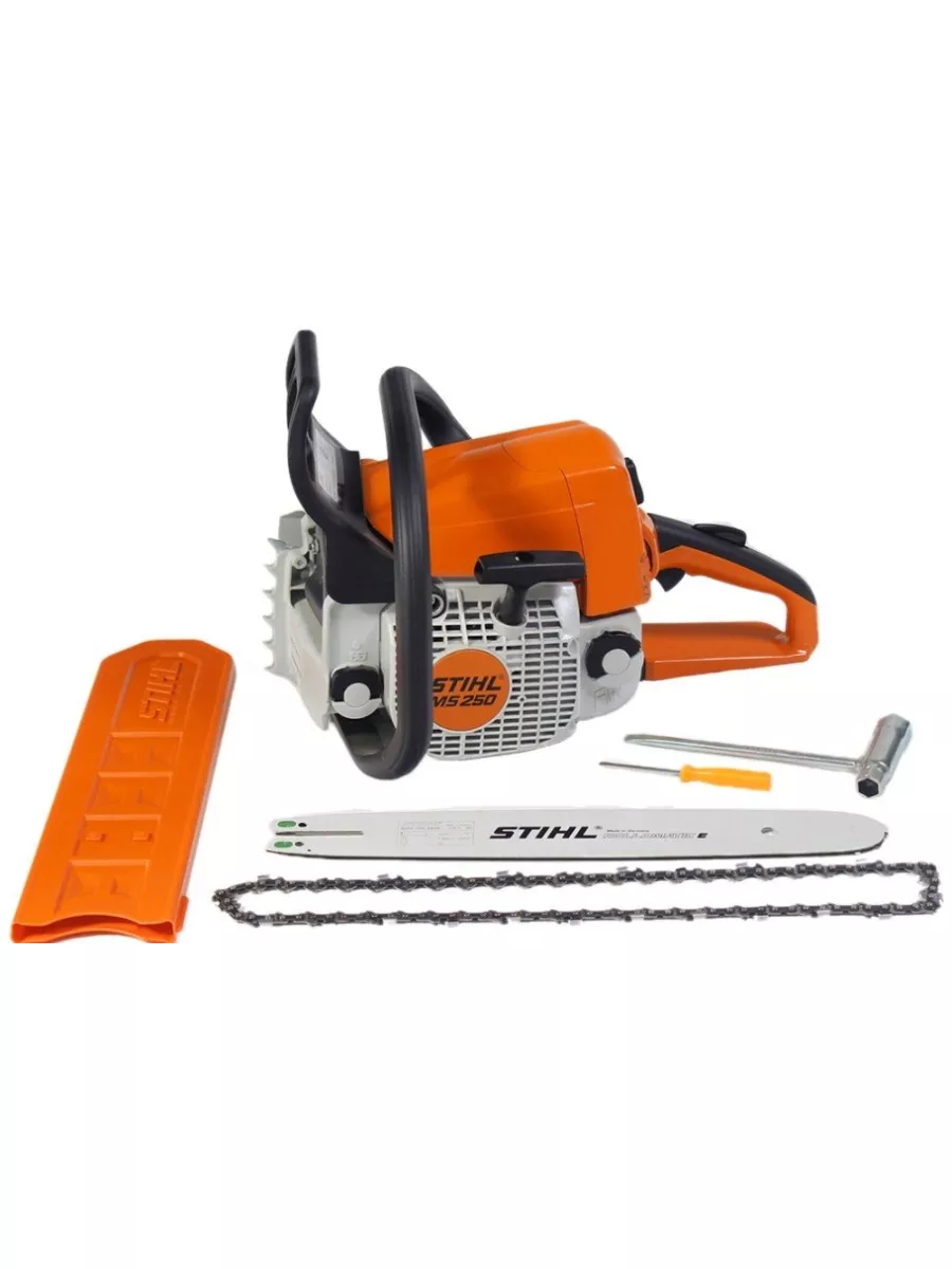 Запуск цепной пилы STIHL