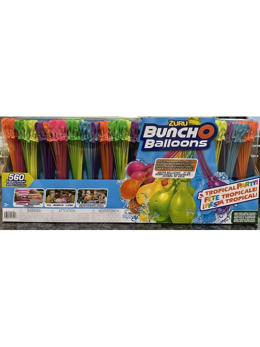 Zuru Bunch O Balloons Тропическая вечеринка набор шаров, 560 шт